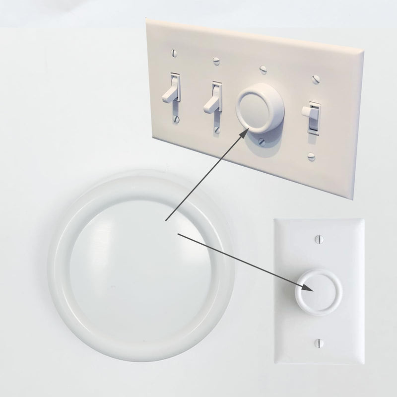 RRKWV Rotary Replacement Dimmer Knobs, White (2) 2