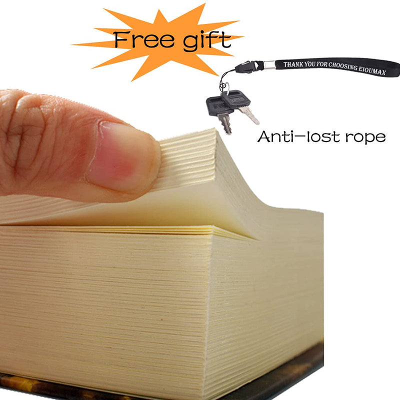 EIOUMAX Booksafe Diversion Secret Real Book Hidden Safe with Key Lock Real Paper Book Locking-Les Miserables Purple