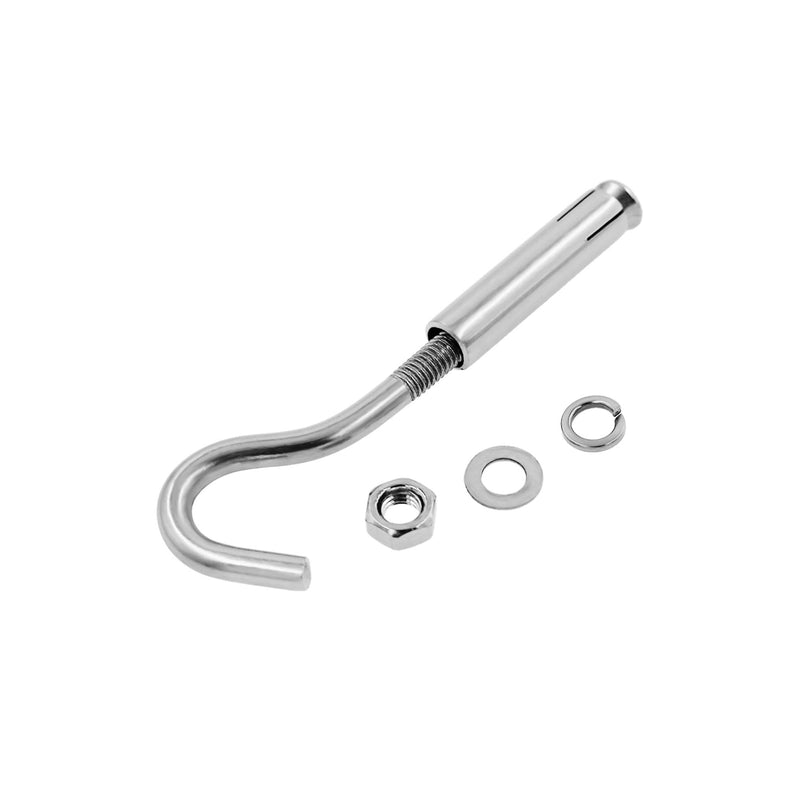 Concrete Wall Hook, 304 Stainless Steel Expansion Hook,Concrete Hook,Open Cup Hook, Heavy Duty Hooks Expansion Bolts for Concrete Brick Wall 5 Pack M6