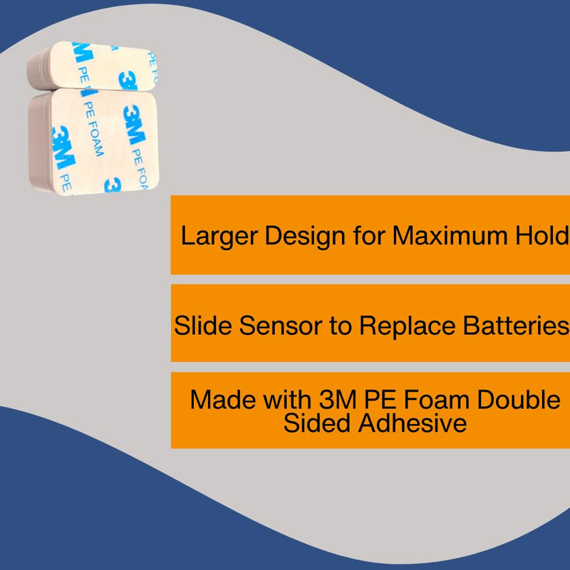 3M PE Foam Adhesive Tape for SimpliSafe Entry Sensors, Strong Mounting Tape, White, No Cutting Needed, Peel and Stick, Double Sided, All Weather for Homeowners & DIY Security 5 Sensor, 5 Magnet
