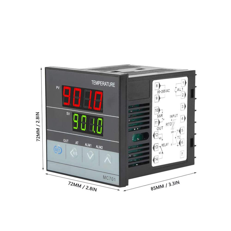 Pid Temperature Controller, K Type PT100 Sensor Pid Controller Temperature Controller High Sensitivity for Industrial
