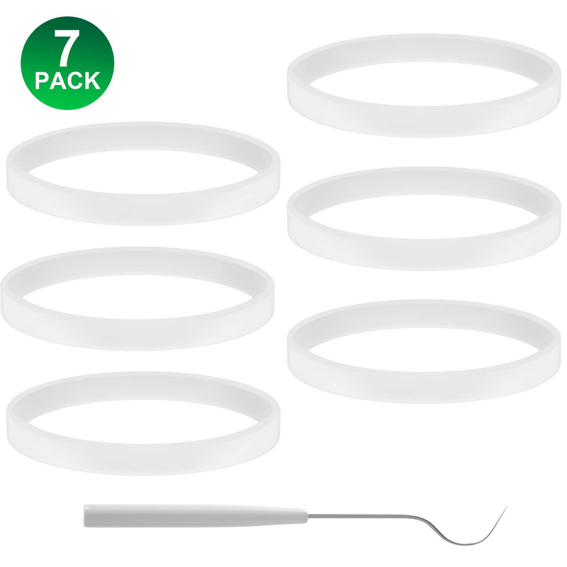 6 PCS Rubber Gaskets 10cm Sealing Gaskets White O-Ring Replacement Parts for Ninja Blender BL480 BL680 BL910 CT680 10cm/ 3.9in