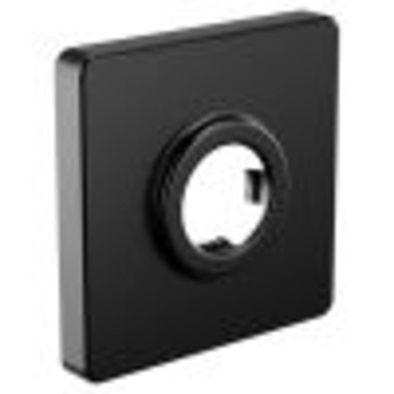 Moen 147572BL Modern Square Shower Arm Flange, Matte Black