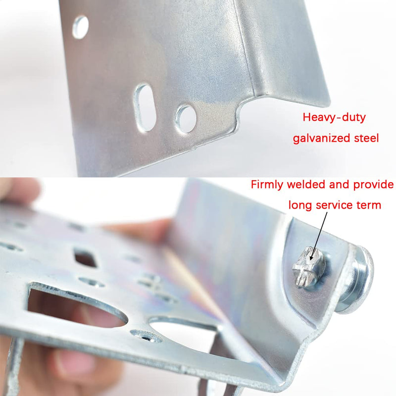 Garage Door Bottom Lifting Brackets for 7/16in Stem Roller Left and Right with Bolts - 1Pair