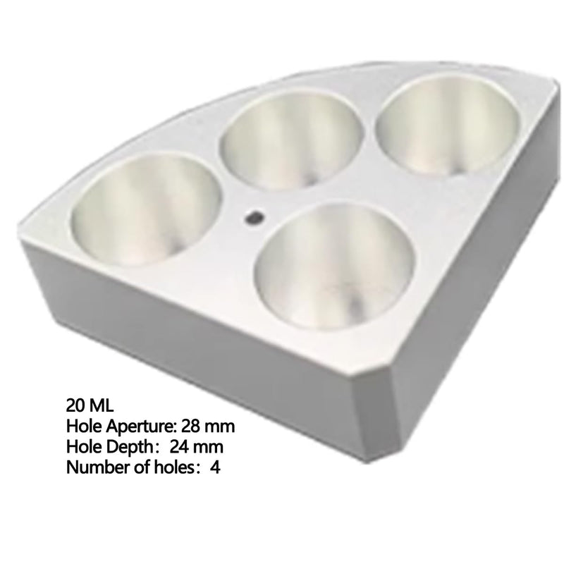 Sample Bottle Heating Equipment, Tube Synchronous Reaction Heating Module, Aluminum Dry Bath Heating Block (20ml-1/4 Module) 20ml-1/4 Module