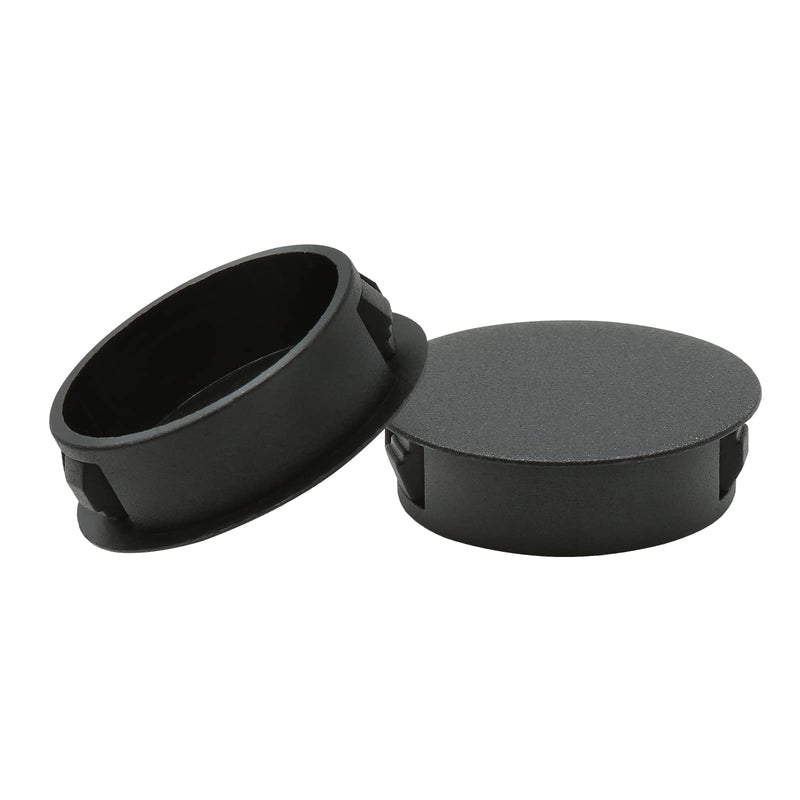 15PCS 50mm/2" Black Hole Plugs Plastic Flush Type Hole Plugs Snap in Locking Hole Tube, Furniture Fencing Post Pipe Insert End Caps (Black) 50mm (2")