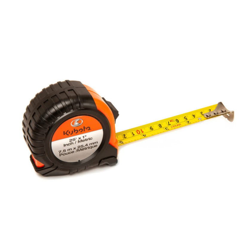 Kubota 25 Foot Dual Rule Measuring Tape- Inches and Centimeters