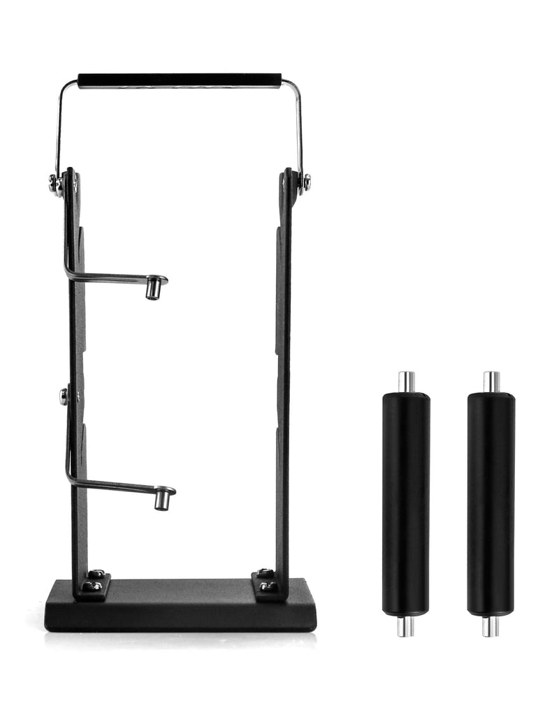 QWORK Dual Solder Dispenser Reel Solder Reel Stand, Adjustable Roll Holder Reel Dispenser, Spool Feeder Welding Tool