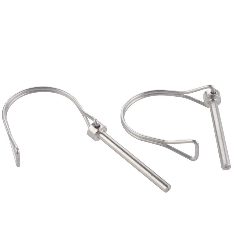 4 Pack Safety Coupler Pin 1/4" x 1.97"(6.3mm x 50mm), Full Marine Grade 316 Stainless Steel Heavy Duty Shaft Locking Pin