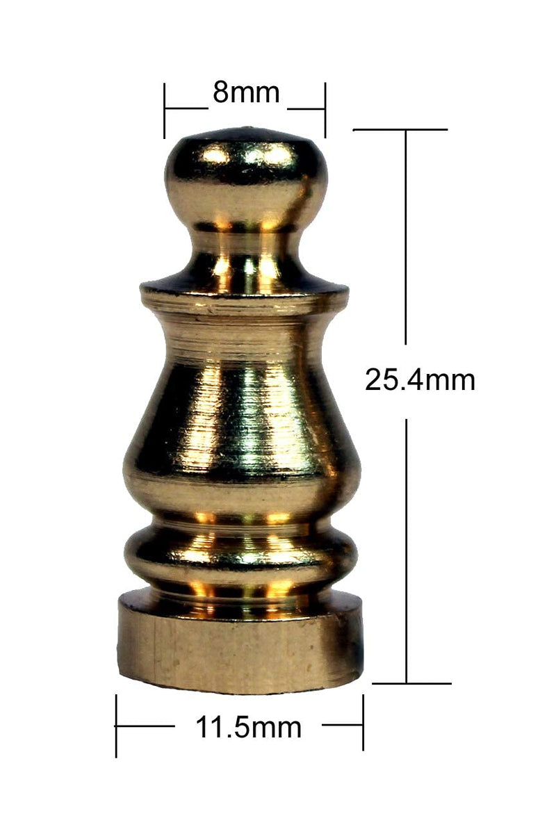 Creative Hobbies® ELY505 Solid Brass Finial for Lamp Shades, 1 Inch Tall -Pack of 2 Pkg/2