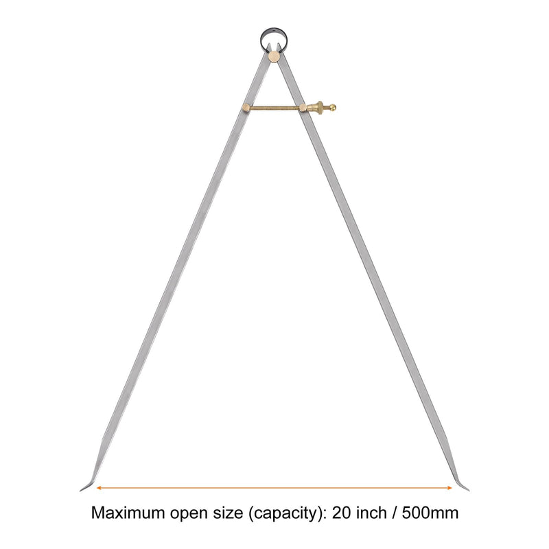 HARFINGTON Spring Joint Caliper 20 inch / 500mm Steel Spring Inside Caliper with Brass Fulcrum for Wood Turning Lathe Work