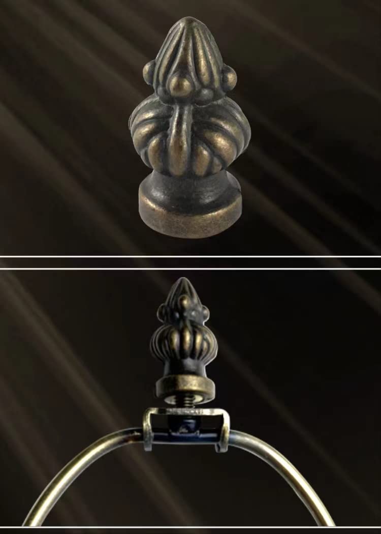 2 Packs Lamp Finial Cap Knob Lamp Decoration for Lamp Shade，1-3/8 Inch Antique Bronze Cap Knob Lamp Shade Finial Decoration Accessories(Small Size)