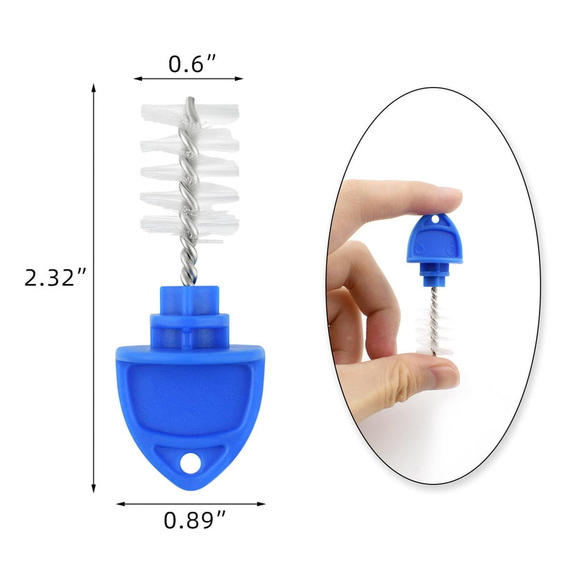 20 Pack Beer Tap Plug Brush for Faucet Draft Beer Tap Plugs Brush Beer Tap Cleaning Brush Beer Faucet Brush Cap Cover Kit Keg Tap Beer Tap Plugs with Brushes Faucet Soother Sanitary Covers (Blue)