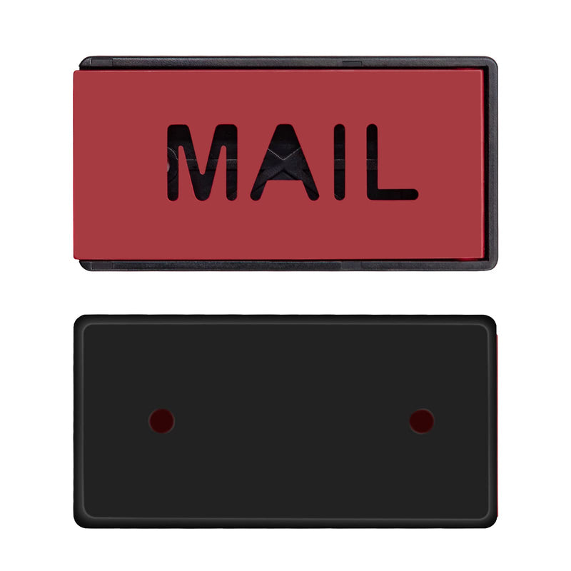 superbobi Mailbox Flag Front Mount Brick Stone Mailbox Stylish Replacement 4" x 2" x 0.5" (Black) Black
