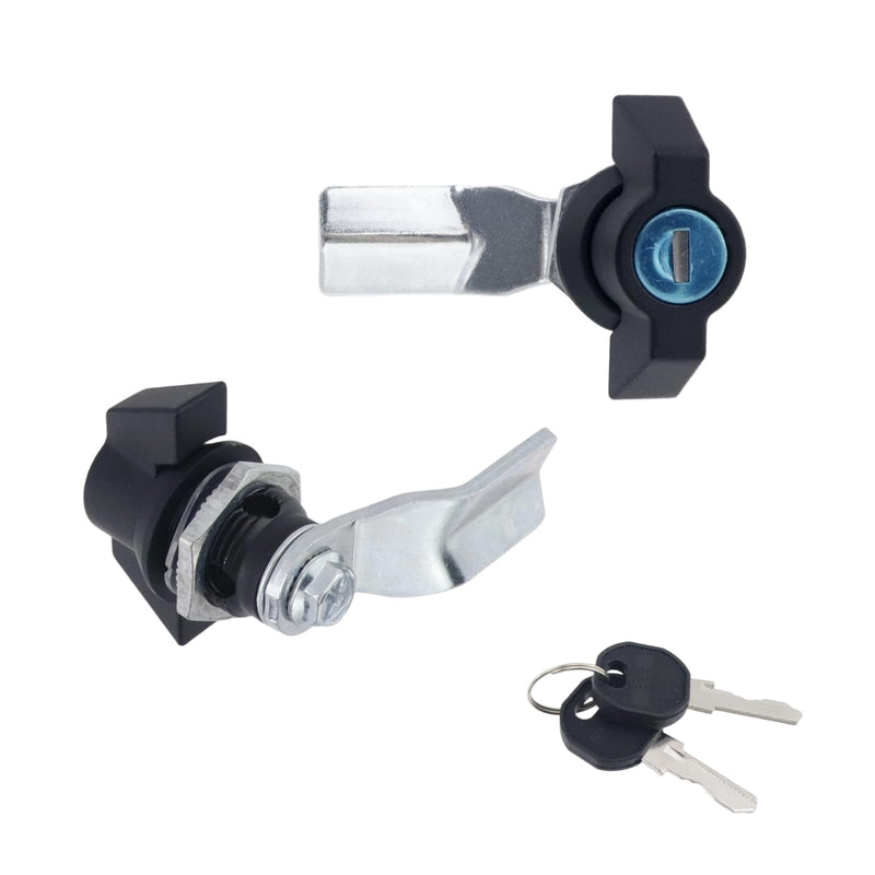 4pcs Thumb Operated Offset Cam Lock 7/8" Cylinder T Handle Thumb Turn Lock Replacement for RV Truck Tool Box Mailbox Vending Machine 4