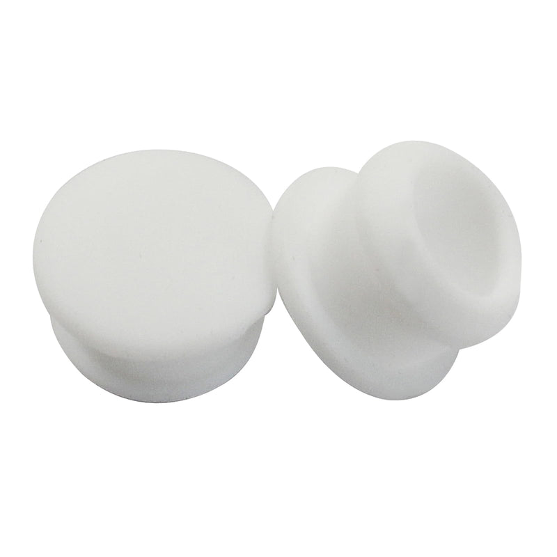 Murtenze 20PCS 12mm/0.47 Inch Silicone Hole Plugs Snap in Locking, Rubber Hole Plug Waterproof Tapered Round Hole Stoppers Flush Type Panel Plugs Fastener(White) 20