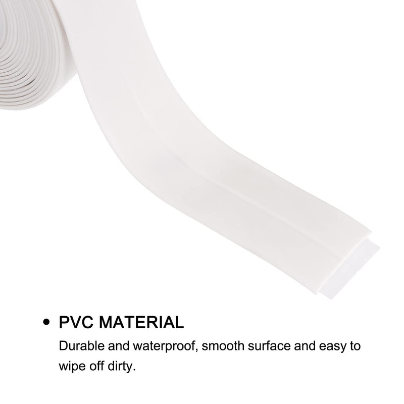 uxcell Waterproof Seal Caulk Strip Tape Self Adhesive 0.87" W x 10.5'L PVC Sealing Tape for Kitchen Bathroom White 2Pcs 0.87"