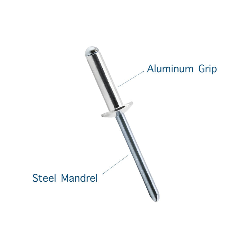 200 Pcs 5/32" x 3/8" Aluminum Pop Rivets, 4 x 10mm Blind Rivets, 4 x 10mm 5/32" x 3/8"(200pcs) Silver