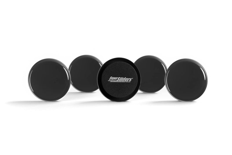 Super Sliders 2 1/2" Round Reusable Furniture Sliders for Carpet - Effortless Moving and Surface Protection, Black (8 Pack) 8 Pack - NewNest Australia