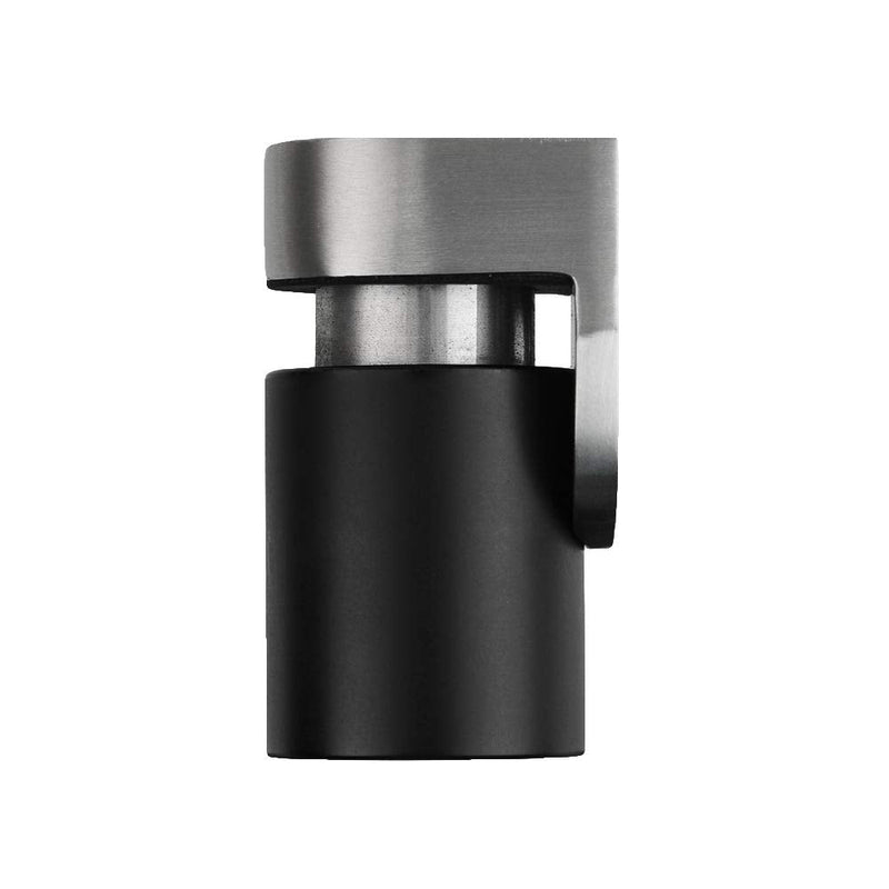 DS-004 Stainless Steel Noise Cancelling Magnetic Door Stop with Soundproof Rubber, Floor Mounted, 2 Pack