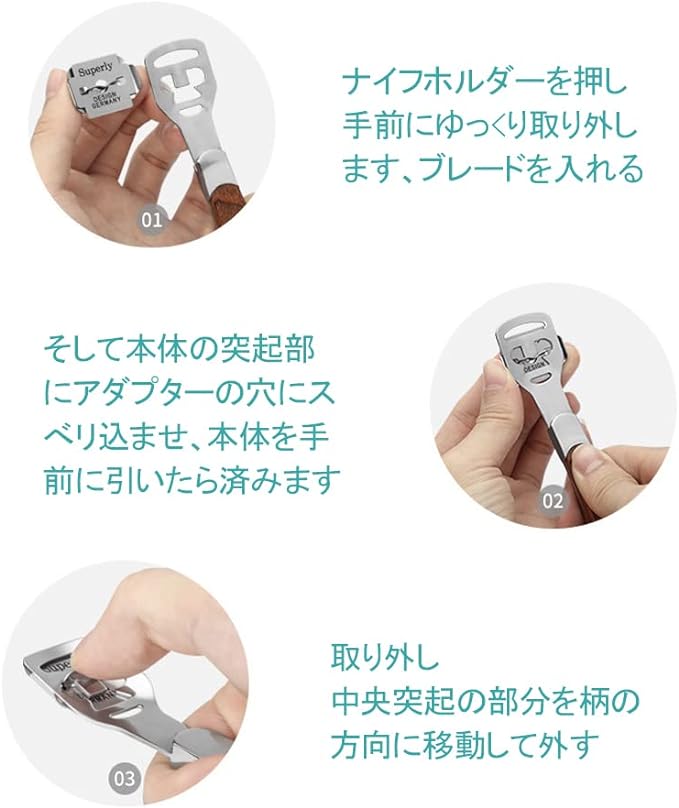 DFsucces Exfoliating Shaving, Fish Eyes, Heels, Exfoliating Care, Corn Fish, Foot, Exfoliating, Includes 10 Replacement Blades (Silver) - NewNest Australia