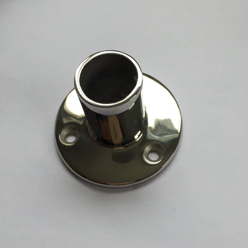 316 Stainless Steel 90 Degree Boat Deck Handrail Rail Fitting Round Base for 1" Tube,Silver (Pack of 2) 1 Inch (Pack of 2)