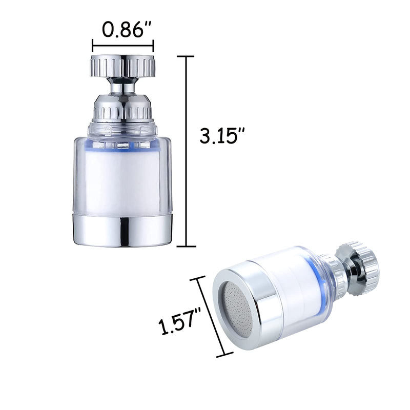 Sink Water Faucet Filter,360-Degree Rotating Faucet Filter Water Purifier Faucet Filter Purifier for Kitchen, Bathroom, Sink, Removes Heavy Metals and Hard Water(Blue) 1pcs faucet filter