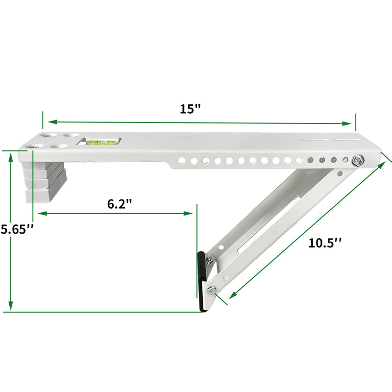 Window Air Conditioner Mounting Support Bracket, Universal AC Unit Window Stand Mount Brackets Support Up to 85 lbs Designed for 5,000 to 10,000 BTU A/C Units up to 85lbs
