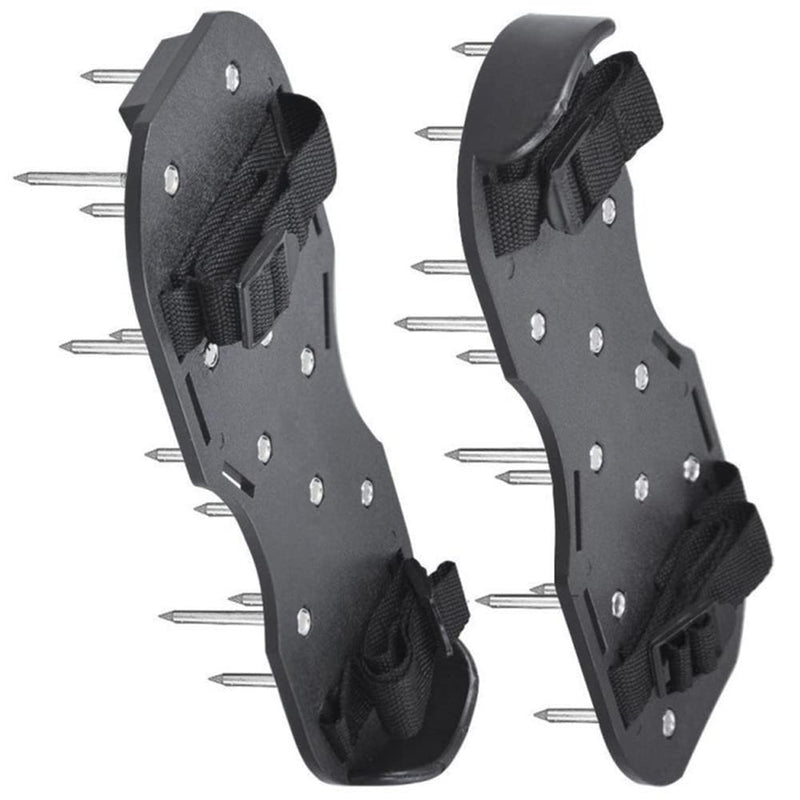 Lawn Aerator Shoes, Spike Shoes Lawn Aerator Tool Aeration Shoes for Epoxy Floor, Lawn Yard Patio Lawn Garden Yard (Black) Black