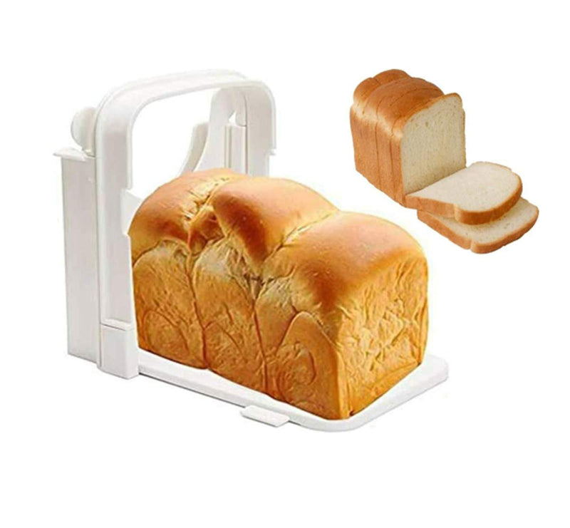 Bread slicer Foldable bread slicer with 5 different thickness molds, suitable for homemade bread bagel bread sandwich