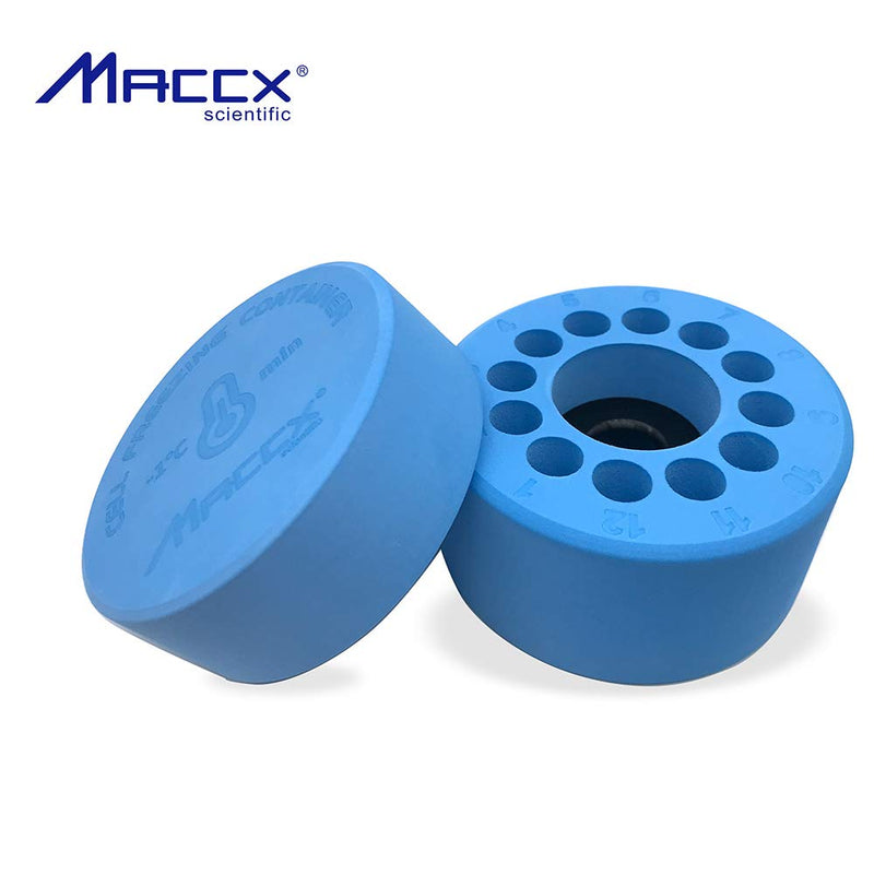 '-1℃(-33.8℉) Cell Freezing Container for 2ml Cryogenic Vials, 12 Places, Cross-Linked Polyethylene Foam with a Solid State Core, CFC012-001 For 12pcs of 2ml Cryogenic Vials
