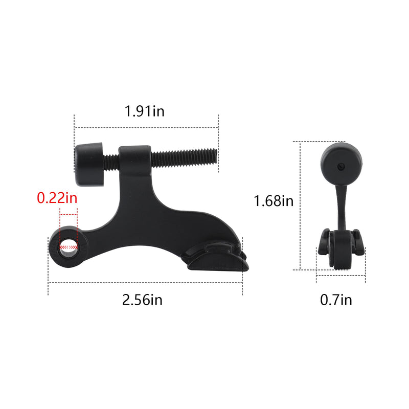 HOME MASTER HARDWARE Hinge Pin Door Stopper, 12 Pack Matte Black Adjustable Heavy Duty Door Stop with Cushioned Plastics Bumper Tips for Durable Use