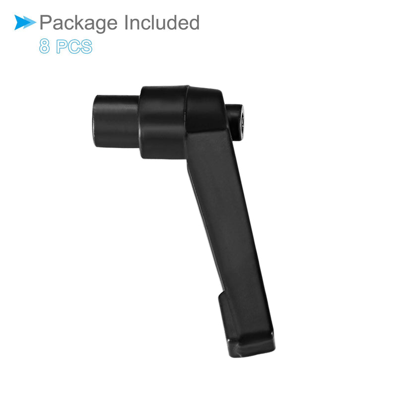 Clamping Lever Handles, M6 Female Thread 45mm Lever, Adjustable Quick Release Locking Rotating Knobs Black - (Applications: for Lathe Machinery), 8-Pieces