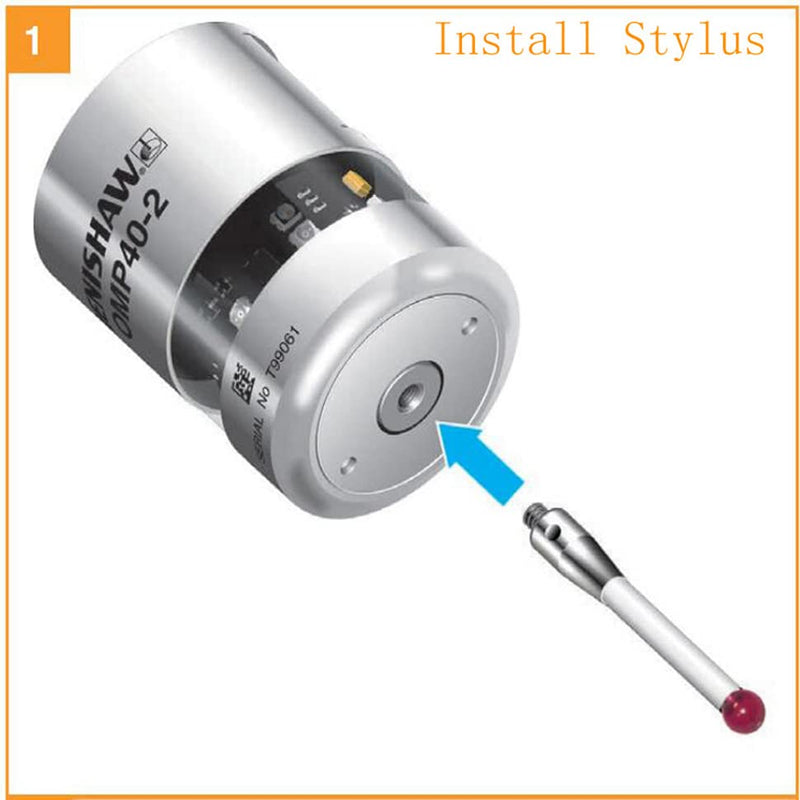 CMM Touch Probe Styli Stem M4 5mm Diameter Ruby Ball Tip L75mm Ceramic Rod A-5003-0236 (M4*D5*L75)
