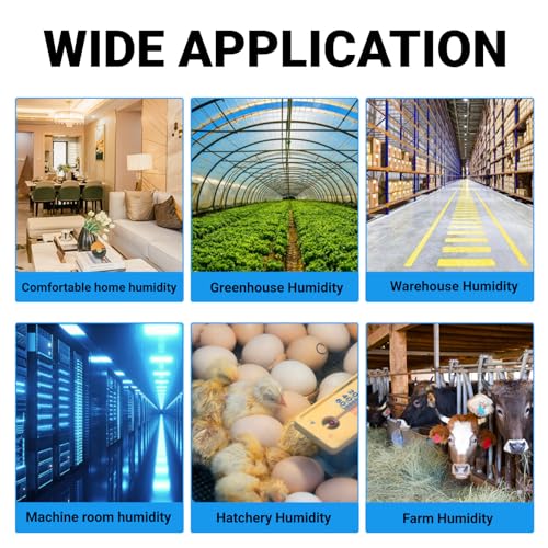 Digital Humidity Controller 0-99% RH Hygrostat with Sensor Outlet 110-220V for Humidifier Dehumidifier HVAC (US Plug) US Plug