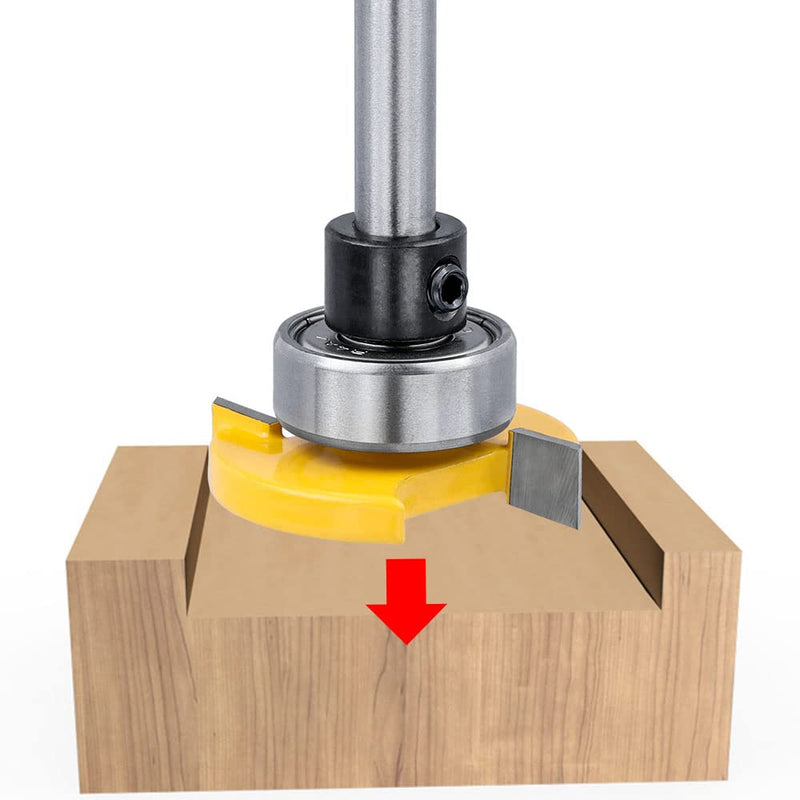 YONICO Top Bearing Slot Cutter Router Bit (1/4" Height - 1/4" Depth - 1/4" Shank) 1/4" Height - 1/4" Depth - 1/4" Shank - NewNest Australia