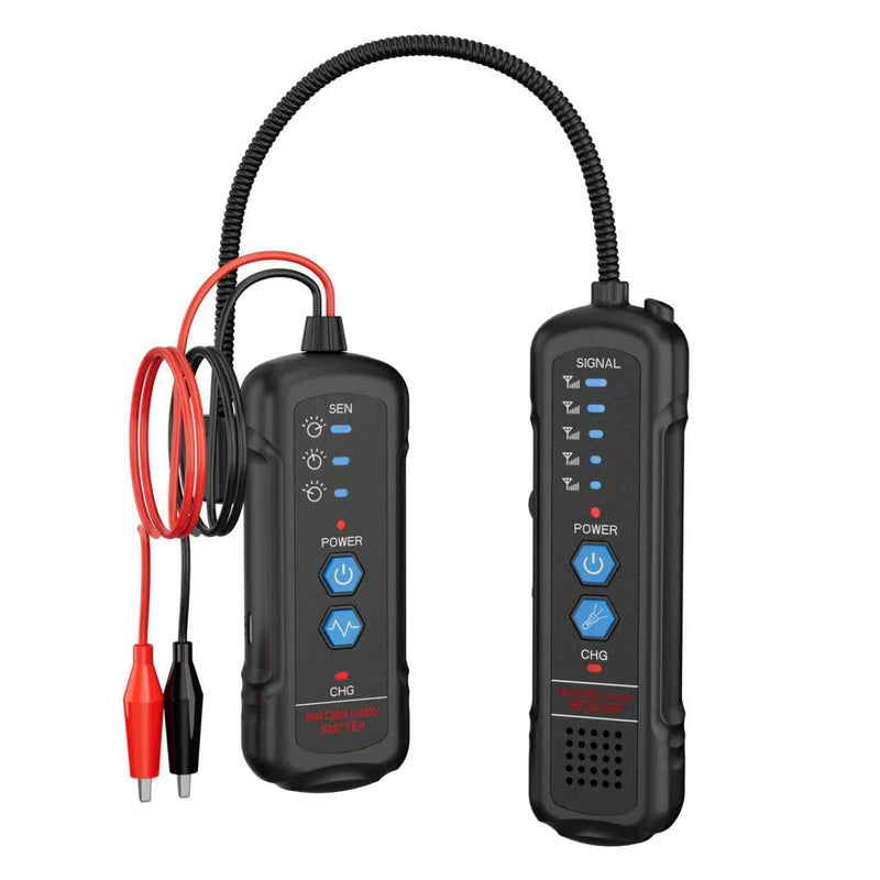 Underground Wire Locator and Cable Tracker Kit, Dog Fence Wire Break Locator Buried Wire Locators Professional Wire Finder with Signal Detector, Carrying Case and Accessories