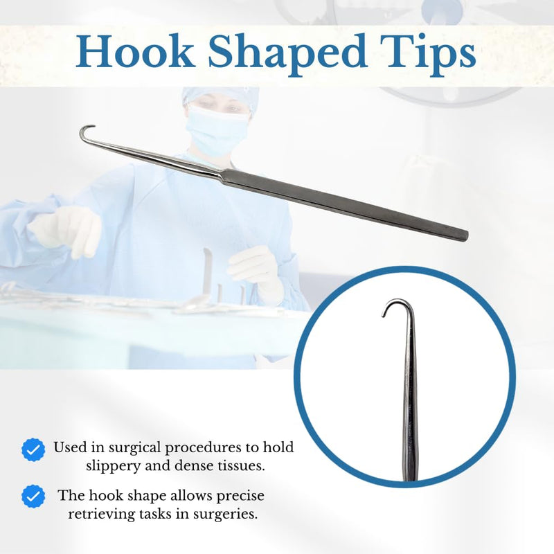 Round Hook 6" Length Surgical Medical Instrument Made of Stainless Steel (1 Pcs) 1 Pcs
