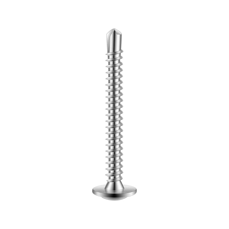 #8 x 1-1/2" Sheet Metal Screws 150PCS 410 Stainless Steel Truss Head Fast Self Tapping Screws #8 x 1-1/2" Silver Truss Head