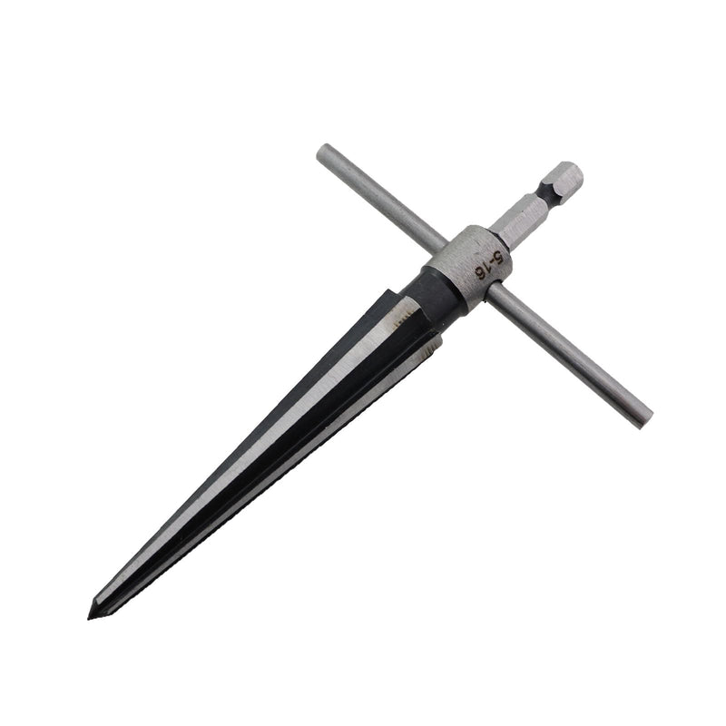 1 Set Carbon Steel Taper Reamer Set of Four Hexagonal Shank Woodworking Taper Reamer Set Electric Drill Reaming Edge Tool Hand Drill Drilling for Wood Thin Iron Plastic Opening Work