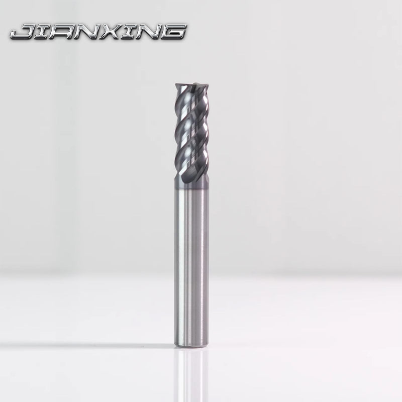 4mm 4-Flute Carbide Square End Mill for Stainless Steel & Titanium Alloy (TC4/TC7), AP Coating, Variable Helix, High-Performance Milling Cutter(3-Pack) 4mm 3