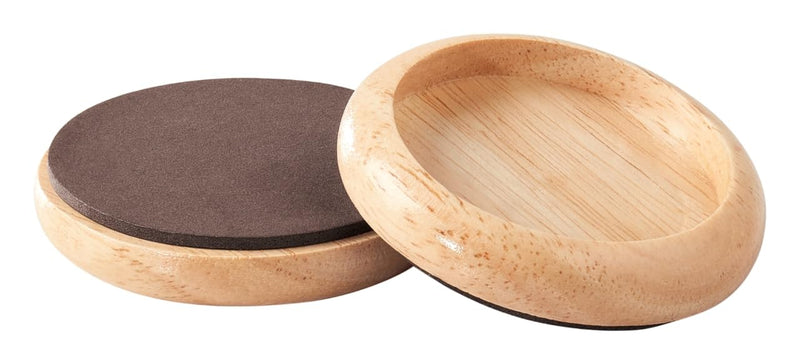 Scotch™ Caster Cups SP909-NA, Round Oak Wood 2-in 4/pk, 6 Packs per Inner