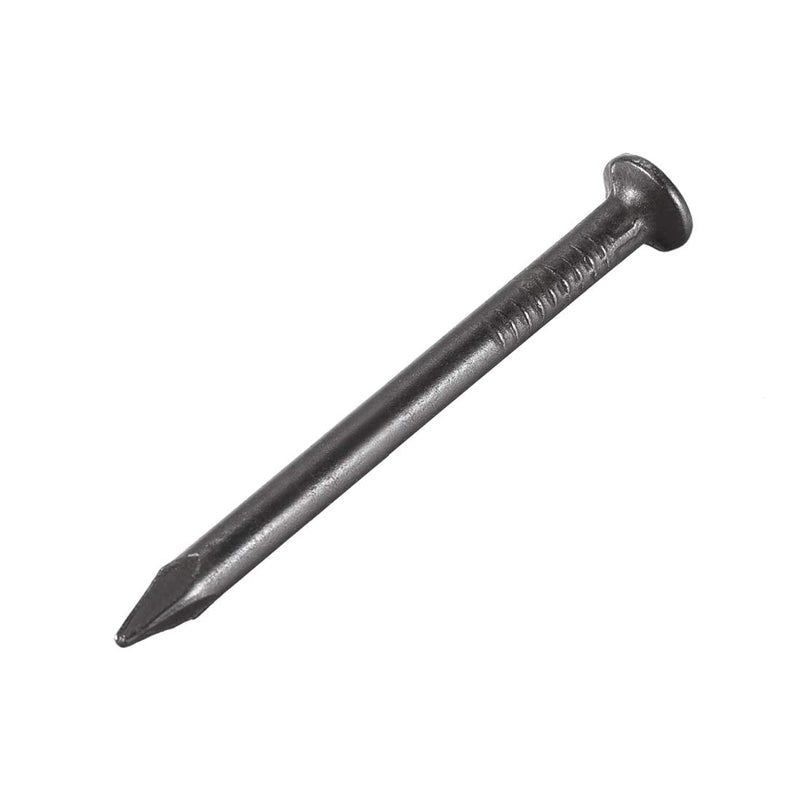 uxcell Hardware Nails Carbon Steel Point Tip Wall Cement Nail 41mm(1.6") 3mm Rod Dia Black 200pcs
