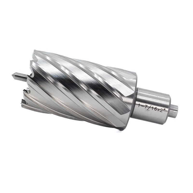 OSCARBIDE 1-7/16"x2 HSS Annular Cutter 3/4" Weldon Shank Mag Bit | 2 Flat Shank | 1-7/16"Cutting Diameter | 2"Cutting Depth | Burr-Free Holes | Rapid Chip Removal | Precision Ground Edges