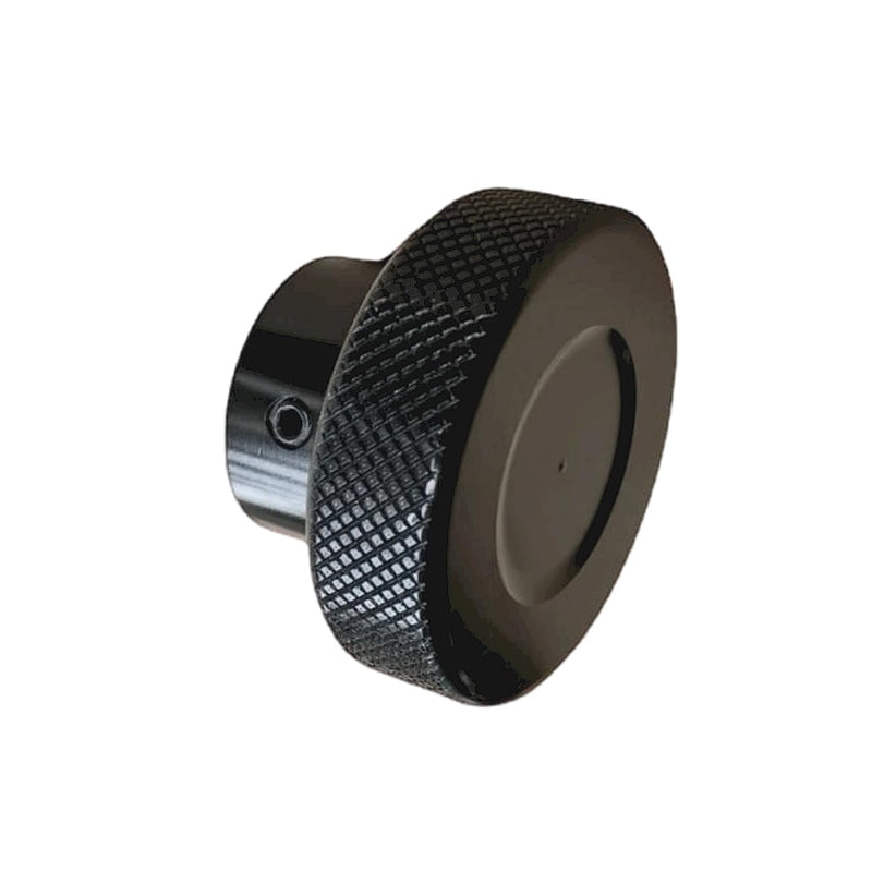 CHANCS Aluminium Alloy Machine Tool Handwheels 50mm(2") OD 6mm(1/4") Bore Knurled Oxidised Black Handles Knobs for Sliding Table 50-6