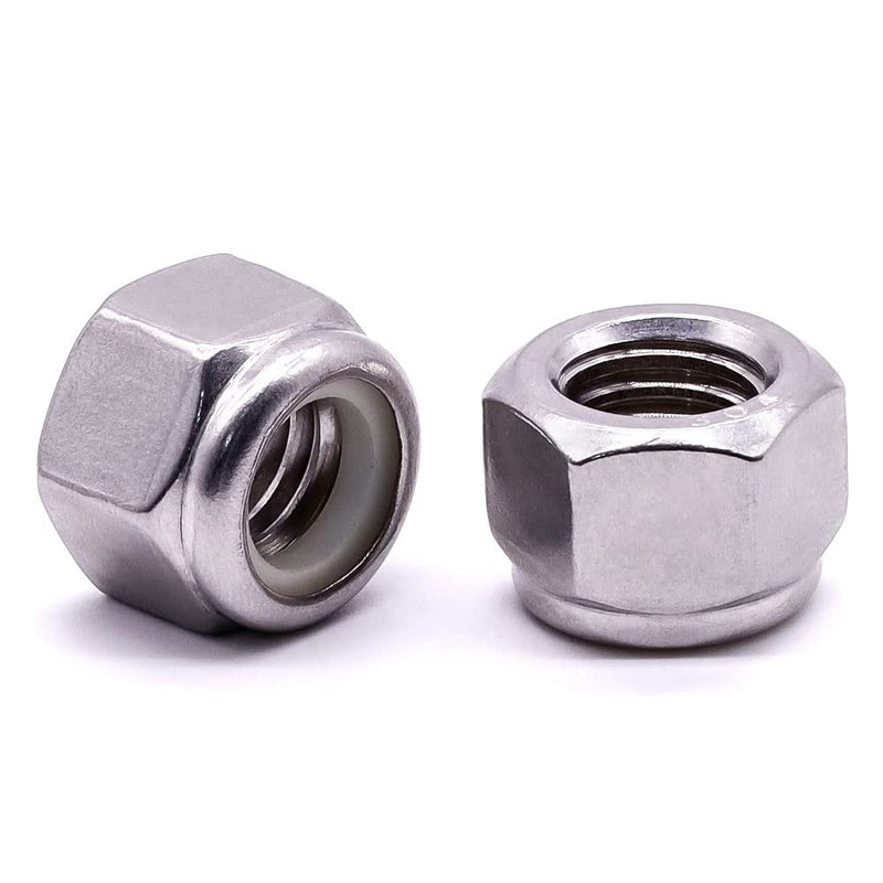 5/16"-18 Nylon Insert Hex Lock Nuts, Allen Hex Drive, 304 Stainless Steel 18-8, Full Thread, Coarse Thread UNC, Pack of 10 5/16"-18