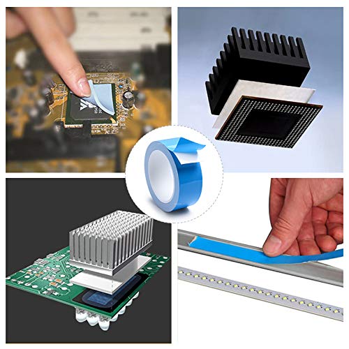 Thermal Adhesive Tape (40mmx10 Meters 0.3mm Thickness) Double Side Adhesive Thermal Conductive Tape for Heat Sink of LED Light,PC and More, Electrically Insulated,1 Reel Pack 40MM x10Meter