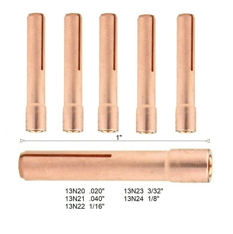 13N23 TIG Welding Collet 3/32" Torch Collet For TIG Torch 9, 20, 25 Series Torches (Pack of 5) 13N23 3/32"