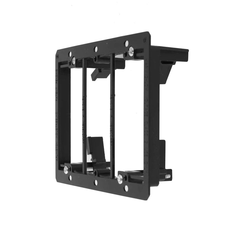 TENINYU Low Voltage Mounting Bracket (3-Gang, 2 Pack), 3-Gang Mounting Bracket [Mounting Screws Included] for Wall Plate, Black 3 Gang