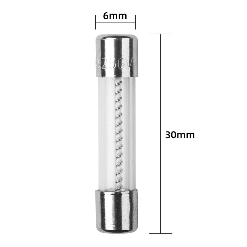 10Pcs T0.5AL250V 6x30mm 0.5A 250V Slow Blow Fuse T0.5AL Glass Slow-Acting Time-delay Fuse 0.5A 6x30mm